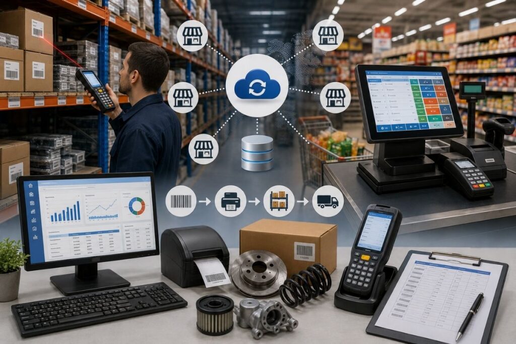 Zincir marketlerde çoklu şube barkod/POS entegrasyonu rehberi